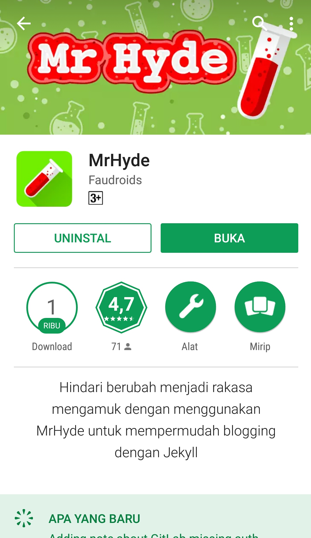 mrhyde blogging apps jekyll for Android