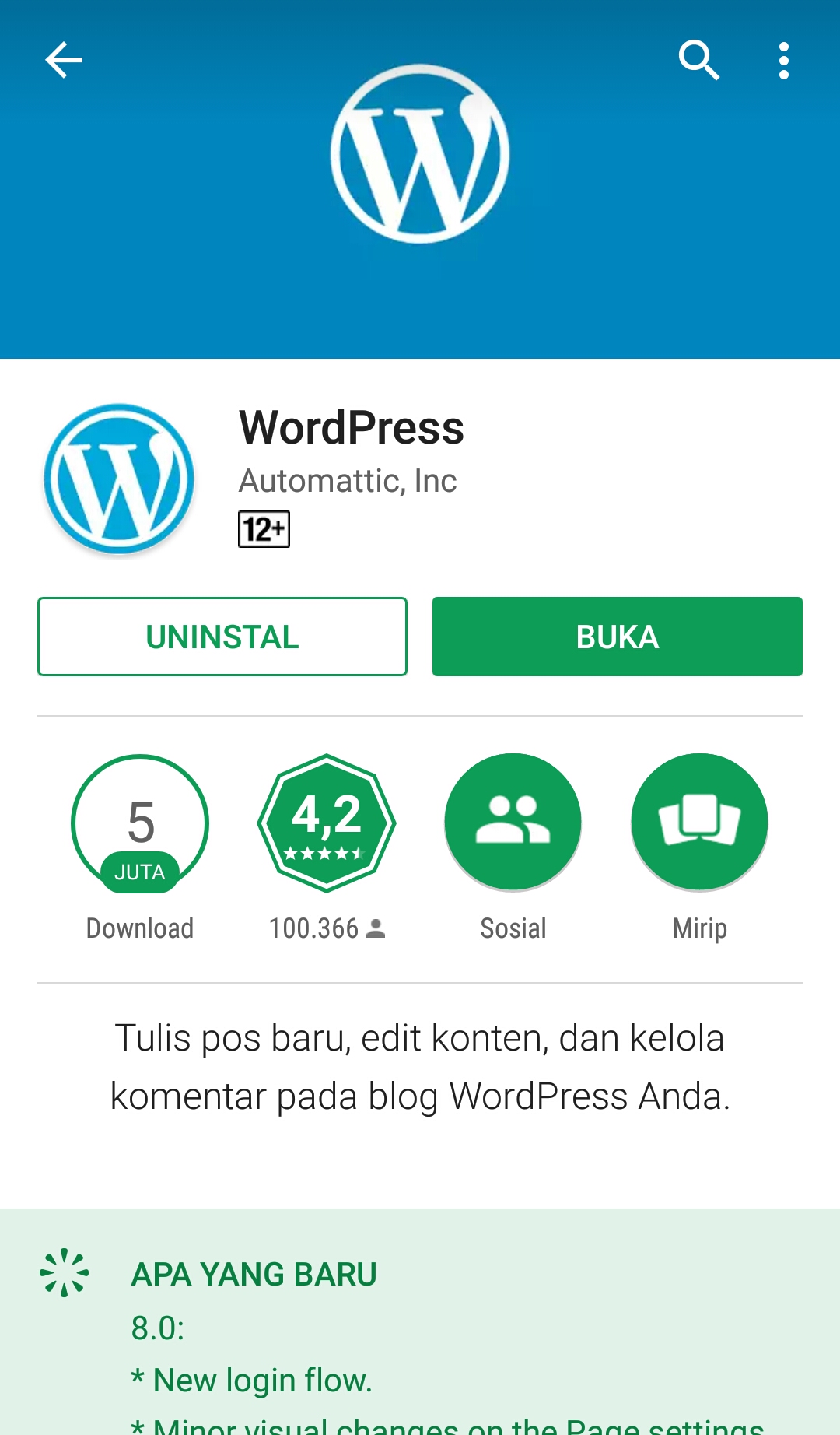 wordpress Android